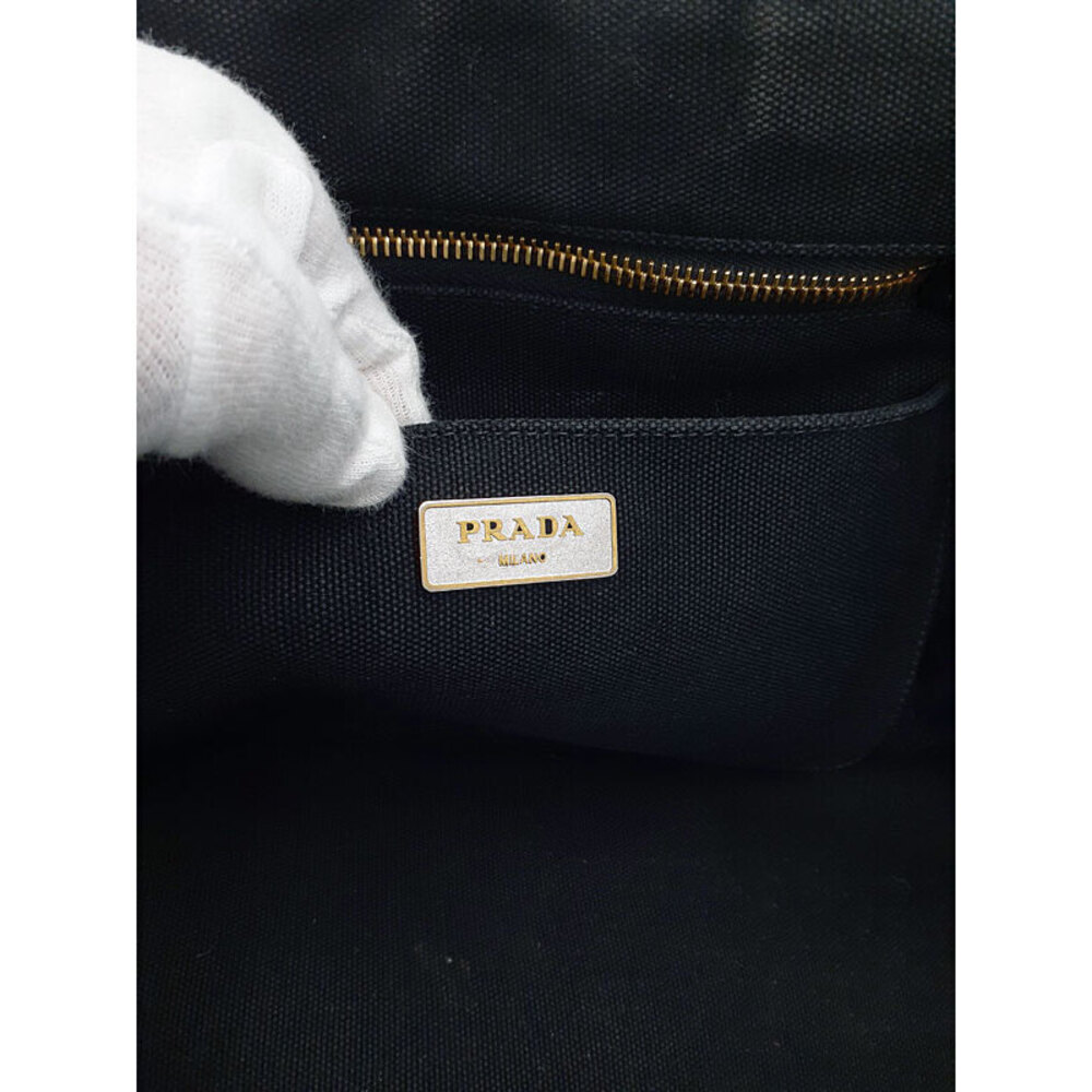 Prada Canapa 2way Tote Shoulder Bag Black - Picture 5 of 9